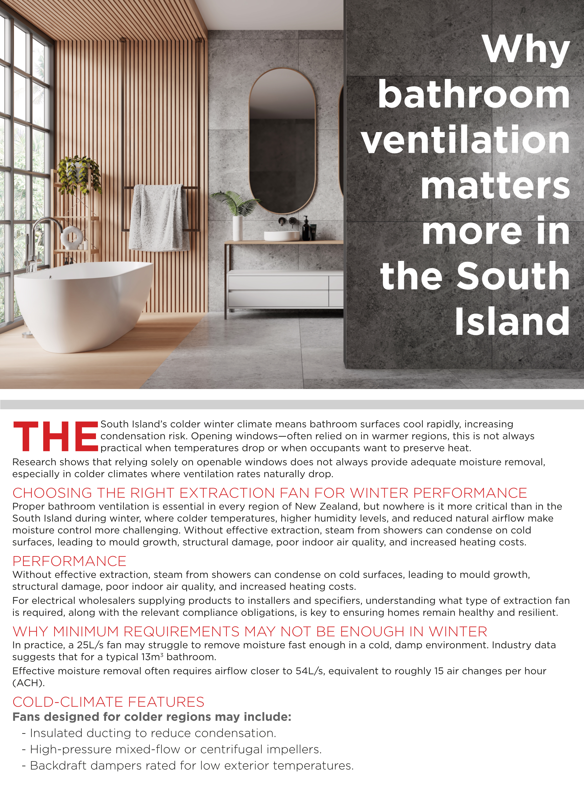 Bathroom Ventilation South Island